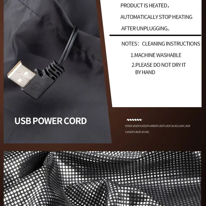 USB Heated Jacket – 9-Zone Heat, Unisex Design
