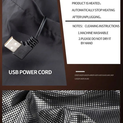 USB Heated Jacket – 9-Zone Heat, Unisex Design